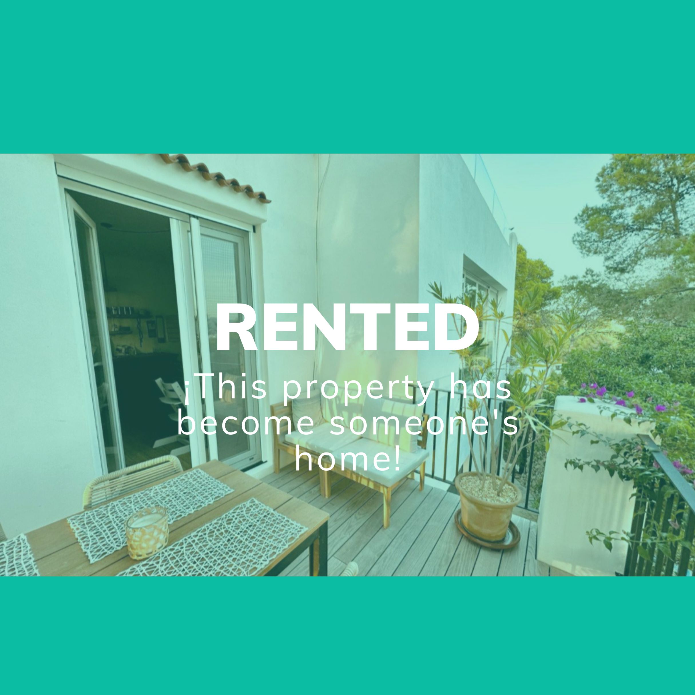 Post instagram Bienes raíces Moderno RENTED | Stunning Summer Rental in Cala Gració | 2 Bedrooms and Roof Terrace