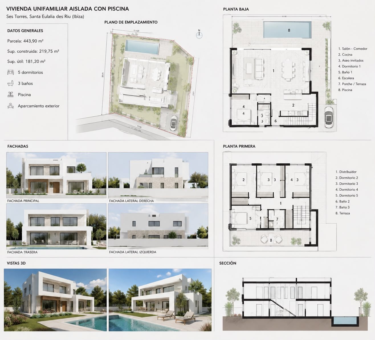 443,90 m2 plot in Ses Torres with a pre-authorized project to build a house | For Sale