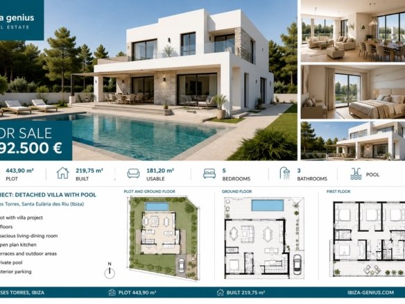 443,90 m2 plot in Ses Torres with a pre-authorized project to build a house | For Sale