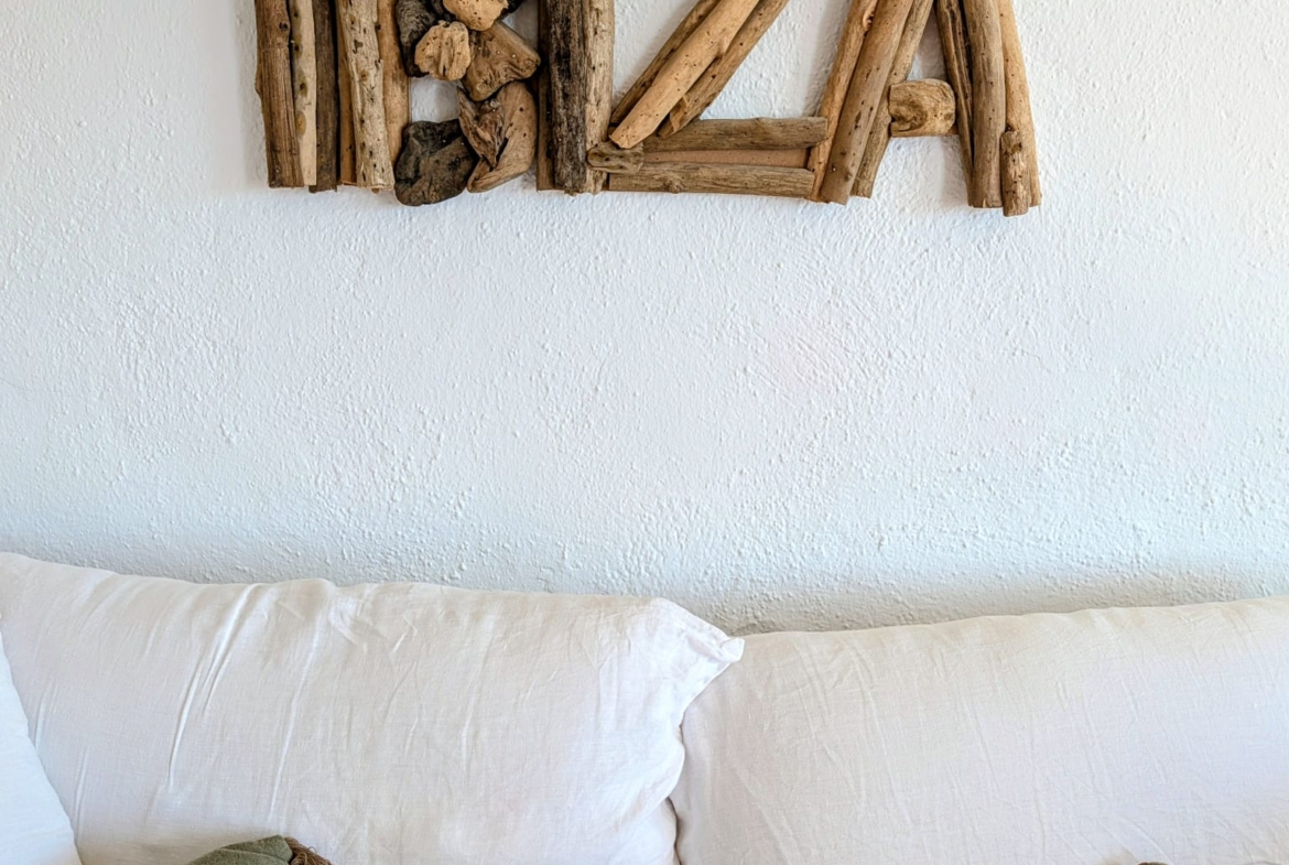 Boho Chic Sea View Apartment with Private Rooftop in Cala Vadella for Summer Rent