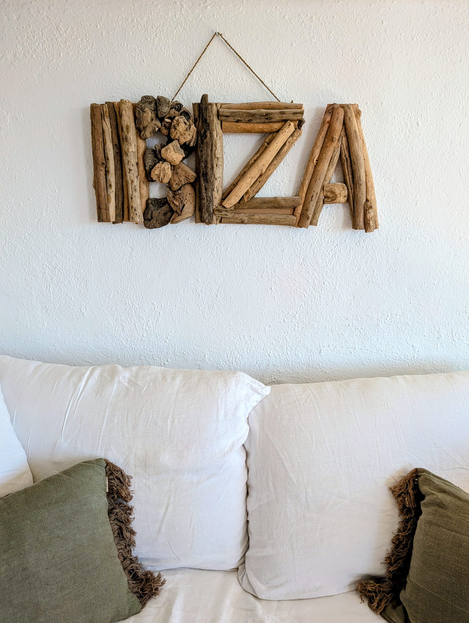 Boho Chic Sea View Apartment with Private Rooftop in Cala Vadella for Summer Rent